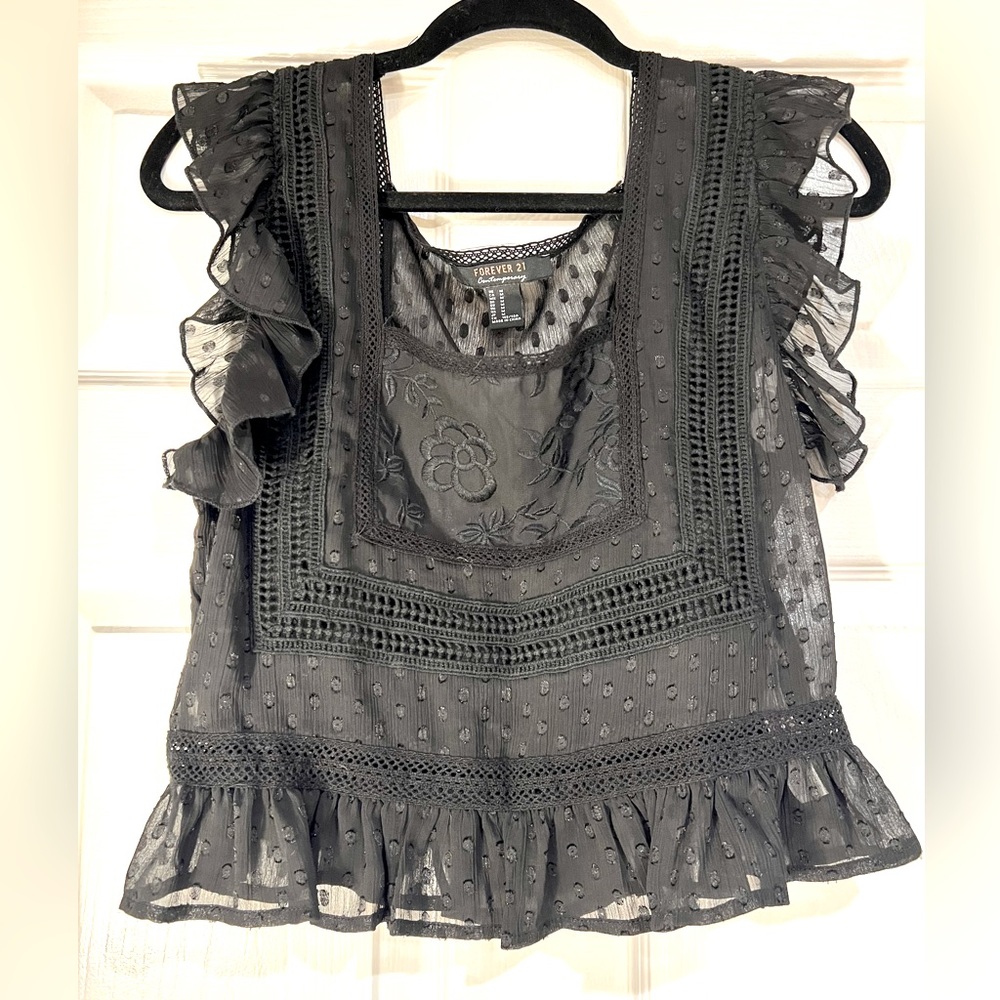 Forever 21 sheer pull over looks great with shorts